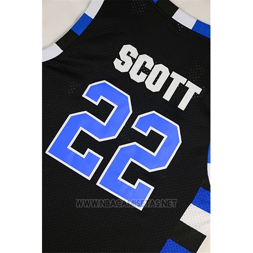 Camiseta Pelicula Tree Hill Nathan Scott NO 22 Negro